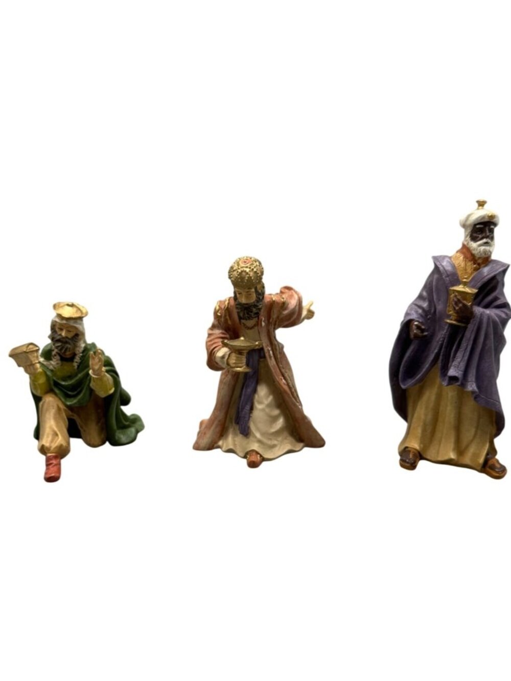 Avon 1996 Three Kings Nativity Figurine Set Vintage Hand-Painted Resin Used READ